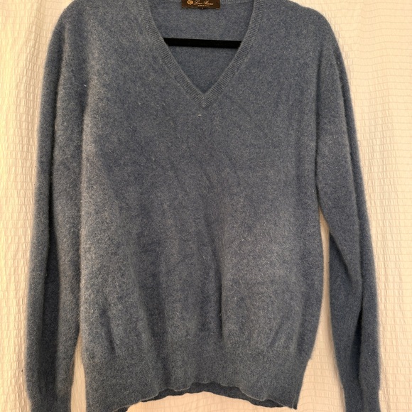 Loro Piana Other - Loro Piana Soft Blue V-Neck Sweater
